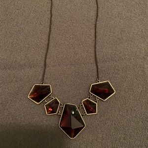 Brown Stone Statement Necklace